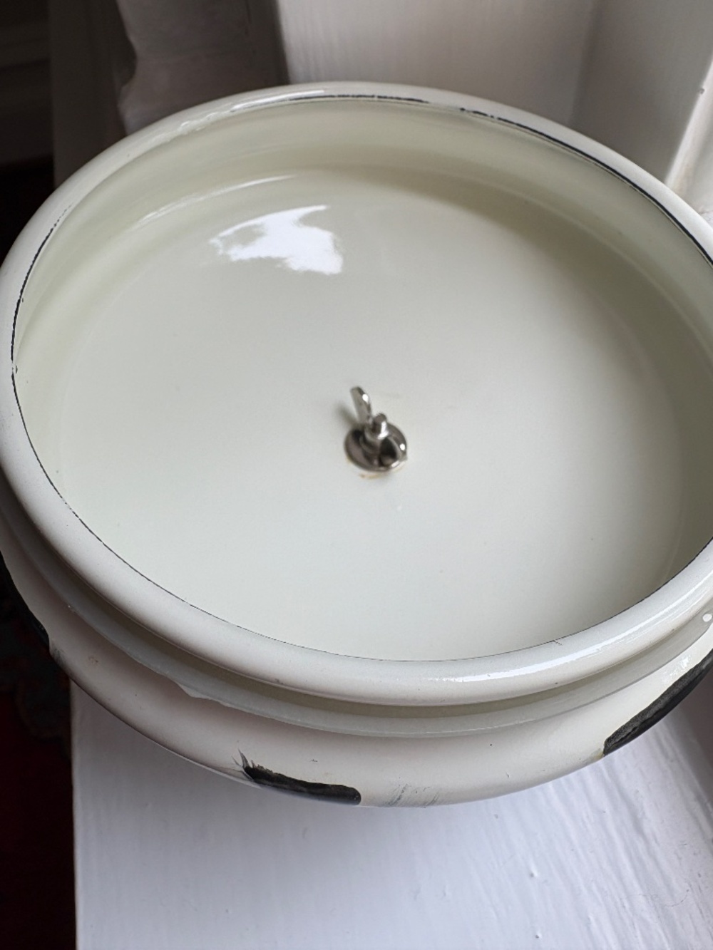 MacKenzie-Childs Black & White Enamel Canister - Picture 5 of 5